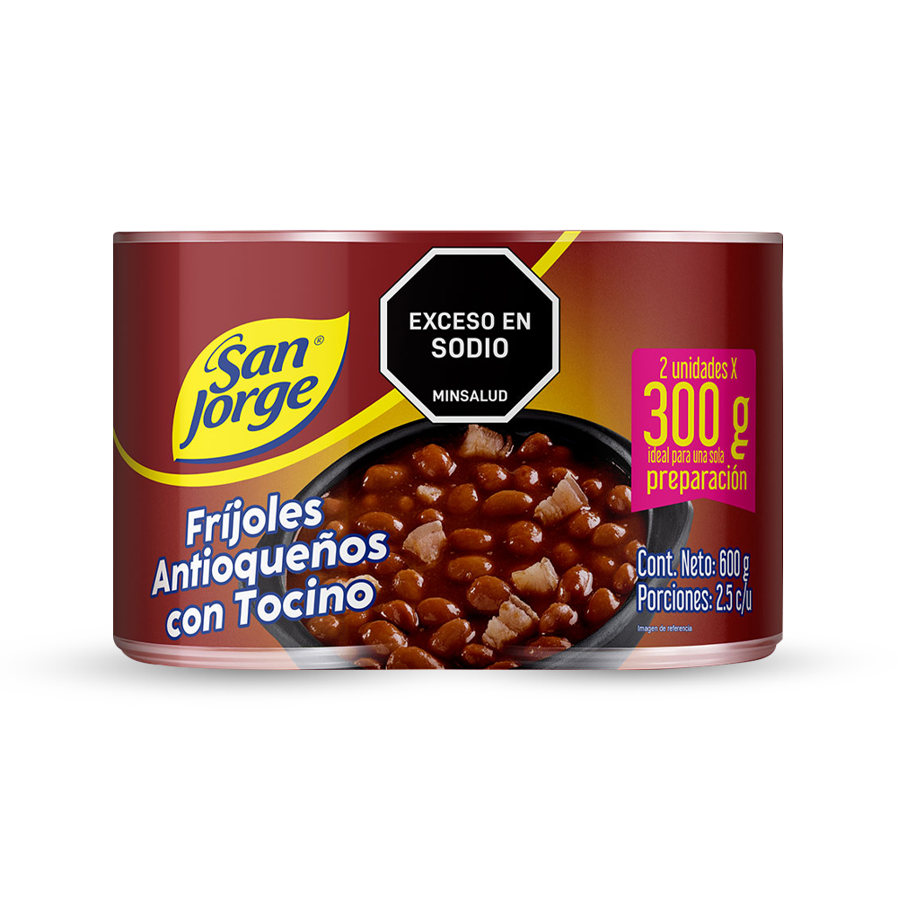 Frijoles con Tocino San Jorge 2 Latas x 300gr