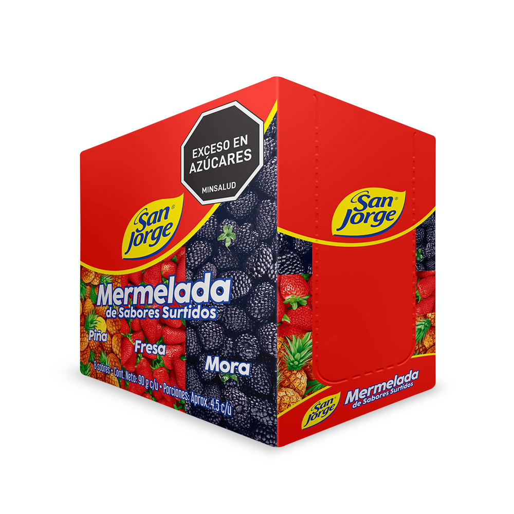 Mermelada San Jorge Sabores Surtidos  sachets x 90 gr c/u