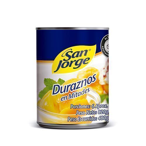 Duraznos en mitades San Jorge x 820gr