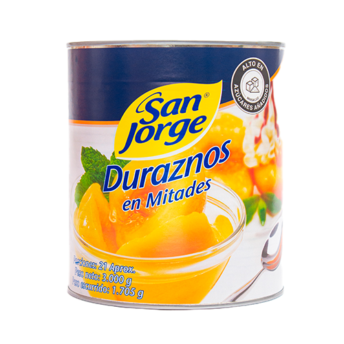 Duraznos en mitades San Jorge x 3 Kg