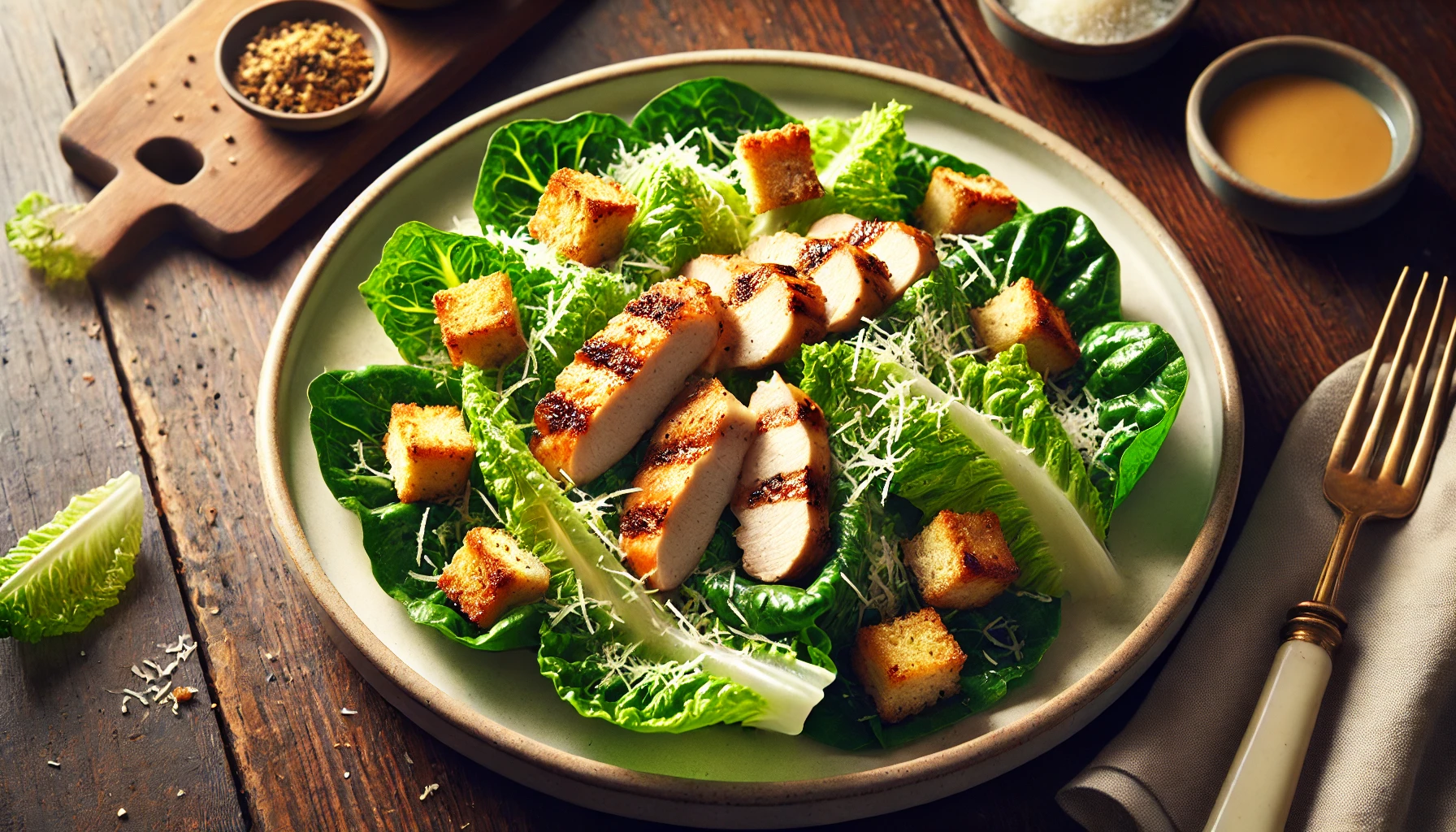 Ensalada César Clásica con Pollo y Vinagreta César San Jorge
