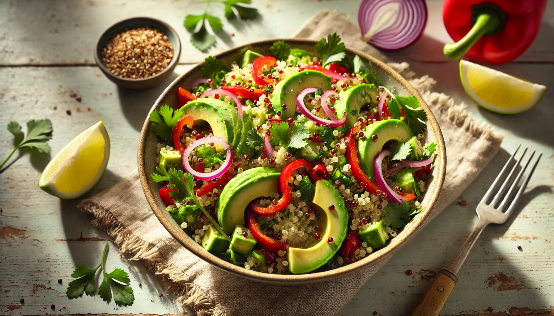 Ensalada de Quinua con Vinagreta de Aguacate y Cilantro San Jorge